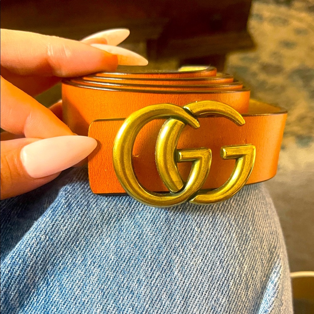 Gucci genuine leather belt